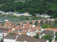 Blick von der Schlossterrasse auf den Neckar