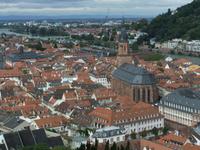 Blick von der Schlossterrasse auf Heidelberg
