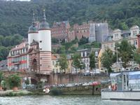 Blick vom Schiff zum Schloss Heidelberg