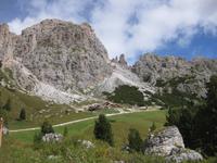 Grödner Joch - Blick auf die Cirspitzen
