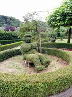 Urlauberin im Buchsbaumgarten von Durbuy
