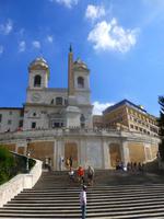 Spanische Treppe mit Kirche Santa Trinità dei Monti  
