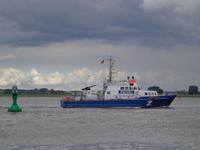 Polizeipräsenz auf der Unterelbe