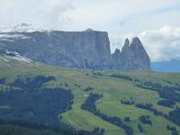 Blick vom Langkofel zum Schlern