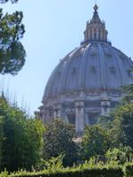 Vatikanische Gärten (Blick auf die Peterskirche)