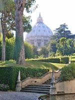 Vatikanische Gärten (Blick auf die Peterskirche)