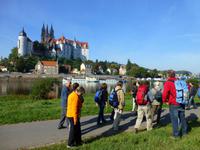 der Elberadweg war an diesem Tag gut besucht