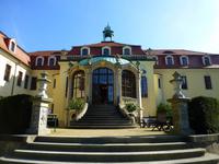 die Parkseite des Schlosses