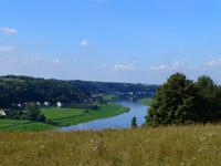 mit schönem Blick auf die Elbe