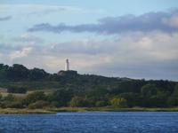 Blick auf den Leuchtturm von Kloster