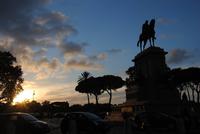 Abendstimmung am Monomento a Garibaldi