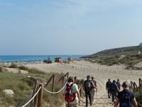 Beginn der Wanderung in Cala Mesquida