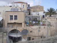 8.Tag, 31.10.2013: Ausblick von der Dachterrasse des österreichischen Hospizes auf die Altstadt Jerusalems