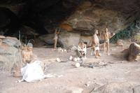 Darstellung der Buschmänner in der Haupthöhle