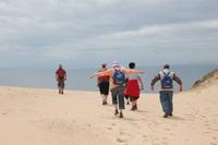 frischer Wind auf dem Weg zum Strand des indischen Ozeans