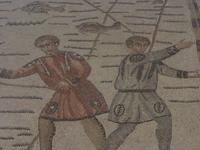 Mosaikfußboden in der Villa