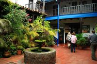 Mittagessen im romantischen Hinterhof