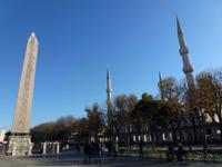 Blick auf die Blaue Moschee und den Ägyptischen Obelisk