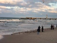 Strand in Kolberg mit Steg
