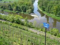 Zusammenfluss von Moldau und Elbe bei Melnik