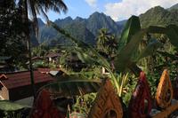 Klosteranlage im Dorf der Minderheit „Lao Lum“