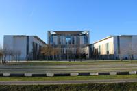 Blick auf das Kanzleramt in Berlin