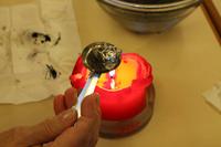 Blei schmelzen zum Bleigießen