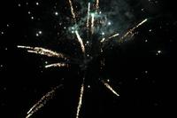 Höhenfeuerwerk um Mitternacht