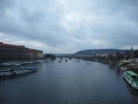 Blick auf die Moldau von der Chechuv most, Prag