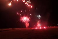 Feuerwerk am Strand
