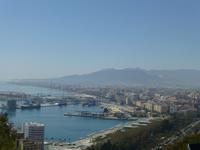 Blick über Málaga vom Aussichtspunkt der Burg Gibralfaro