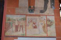 147 Stiftskirche St. Goar, Wandbild des Heiligen Johannes aus dem 14. Jhd.