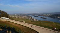 195 Blick vom Niederwalddenkmal ins Rheintal mit Rüdesheim