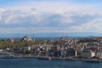 Blick vom Galata-Turm auf die Hagia Sophia und die Blaue Moschee