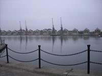 Blick auf das südliche Themseufer bei Greenwich