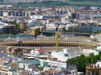 Blick von Giralda auf Stierkampfarena von Sevilla