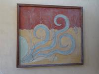 In den Palastruinen von Knossos - Fresken