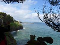 Blick zur Insel Licosa mit Leuchtturm