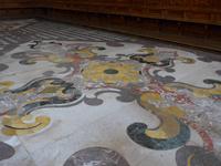 Fußboden im Speisesaal der Kartause von Padula