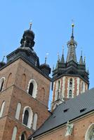 Der Turm der Marienkirche mit dem Turmbläser (rechter Turm erstes Fenster Mitte)