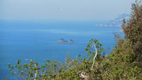 Blick vom Hotel Orsola in Agerola zu den Galli-Inseln und Capri