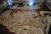 Herrliche Marmorfußboden im Dom von Siena