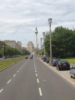 Blick auf den Fernsehturm am Alexanderplatz
