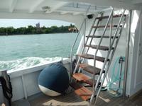 An Bord in Richtung Murano