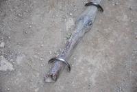 Teil einer Bleiwasserleitung in der Ausgrabungsstätte Pompeji