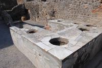 Verkaufsstand auf einem der Hauptweg in Pompeji