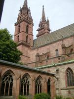 Blick zum bunten Dach