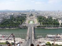 Blick vom Eiffelturm auf den Trocadero