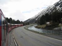 Bernina Express auf den Weg nach Tirano