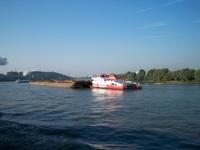 Reger Schiffsverkehr auf dem Rhein